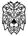 [D14.001] Lauva - metāla sienas dekorācija 700 x 500 mm