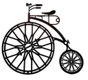 Bicycle - metal wall decoration 500 x 460 mm