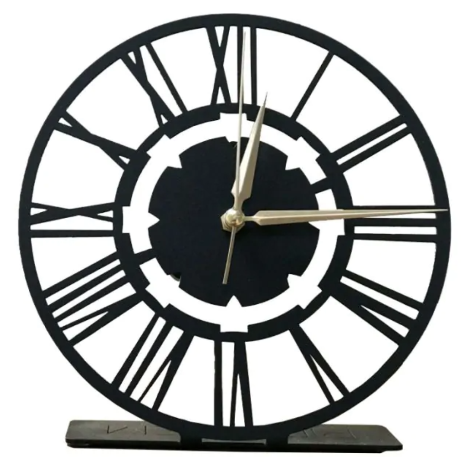 Metal standing clock NET 200x200x2 mm