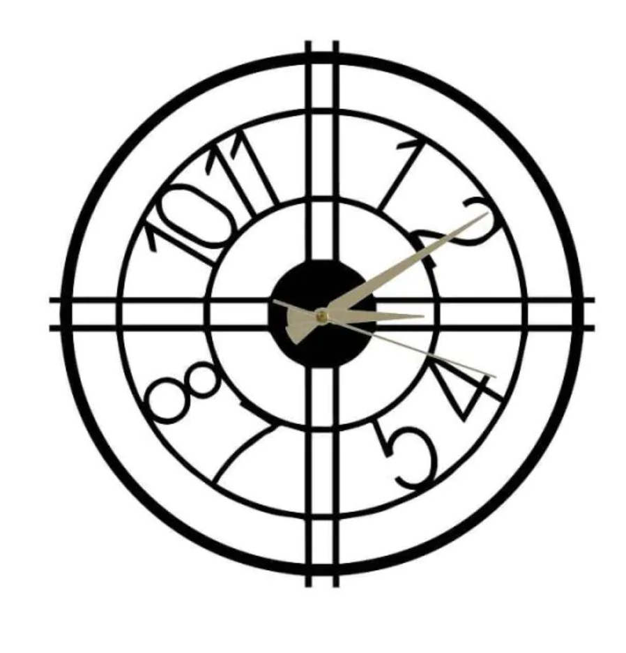 Metal wall clock SOUTH 500x500x2 mm