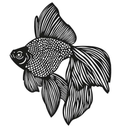 Goldfish - metal wall decoration 600 x 500 mm