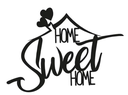 Inscription HOME SWEET HOME - metal wall decoration 700 x 500 mm