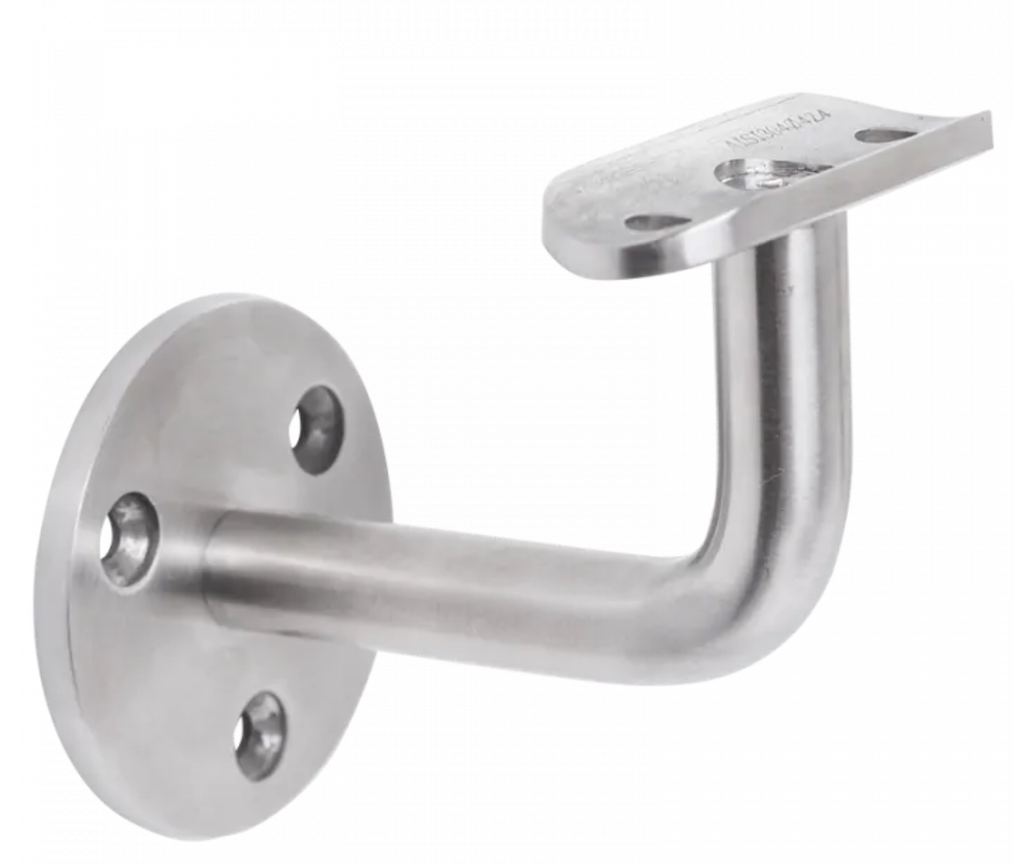 Handrail holder 42,4 D60 x 14mm, AISI 304 Satin