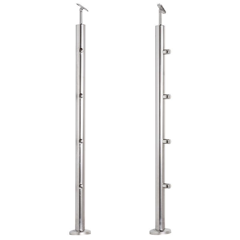 INOX Margu statnis, ar 4 šķērstieņa turētājiem D42,4 H960 AISI 304 (Pulēts)