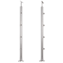 INOX Margu statnis, ar 4 šķērstieņa turētājiem D42,4 H960 AISI 304 (Pulēts)