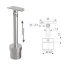Handrail holder - adjustable hight, D42,4