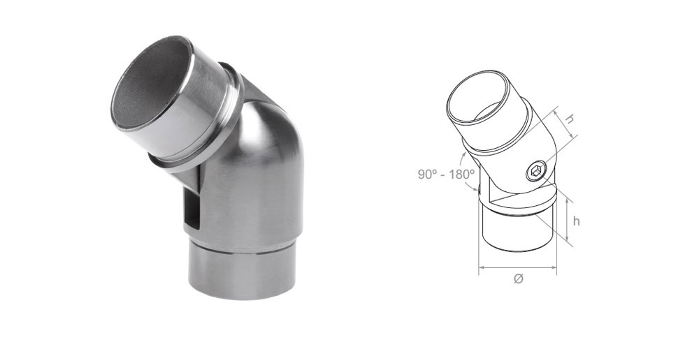 Flush elbow 42,4x2 h27 AISI 304