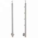 Railing post 42,4 x 2mm with 4 cross bar holders (copy)