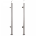 Stainless steel corner railing post Fi42.4 / H1060mm, 4 handles, polished (copy)