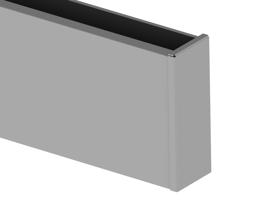 Cover for aluminium profile, AISI 304, Satin