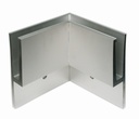 Perfil de esquina interior - 245x195mm, for t12 - 21,52mm glass, anodized