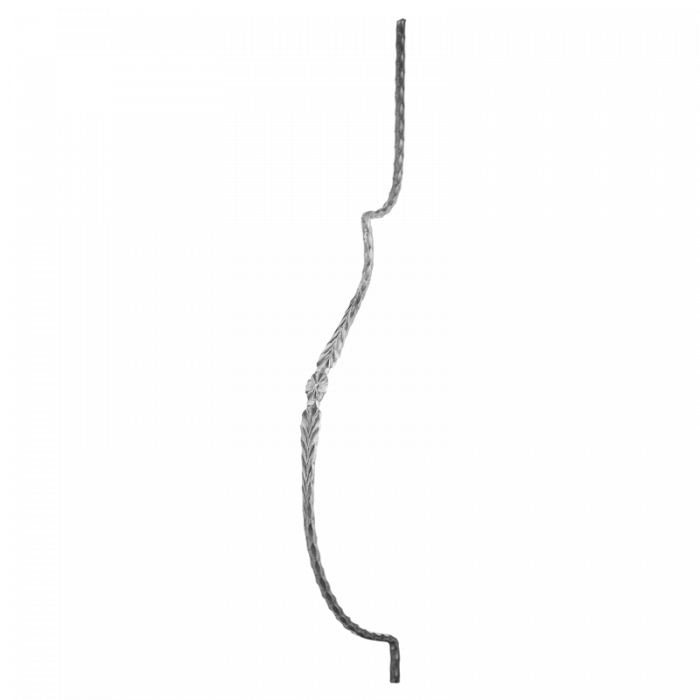 Barrote curva, 12x12 mm H950 x L210 mm
