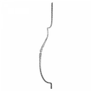 Балясина кованая изогнутая 12x12 mm H950 x L210 mm