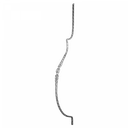 Barrote curva, 12x12 mm H950 x L210 mm