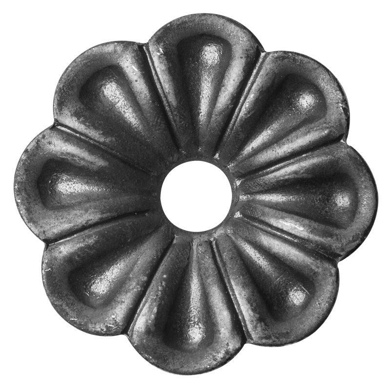 Decorative steel flower D60 x 3 mm hole D10 mm