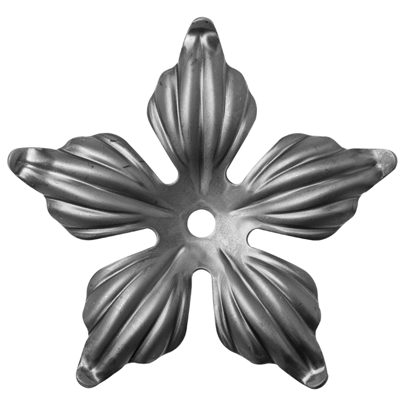 Decorative steel flower D135 x 2 mm, hole D10 mm