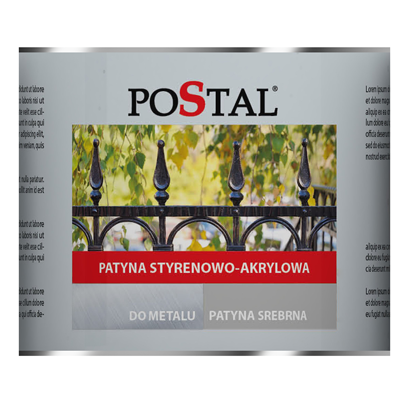 Patina stirol-akrīla, SUDRABA 0,23l