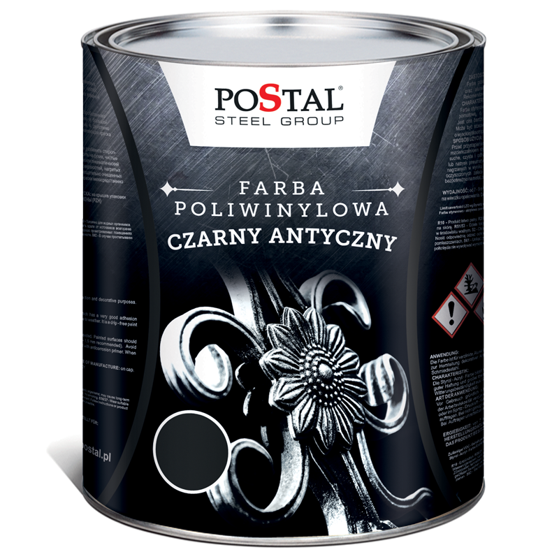 Polyvinyl paint, black antique