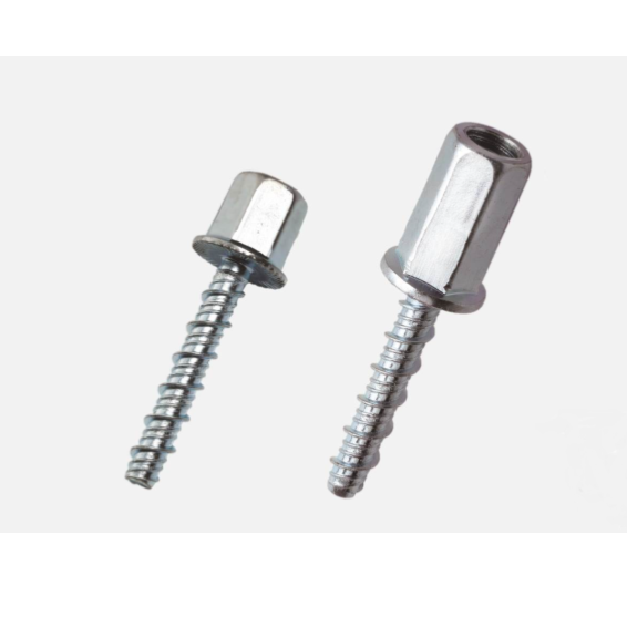 Concrete screw with nut