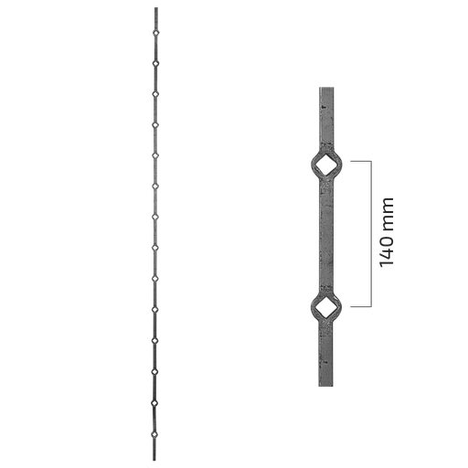 [K33.013] Taisnais statnis 14x14 mm L2000mm