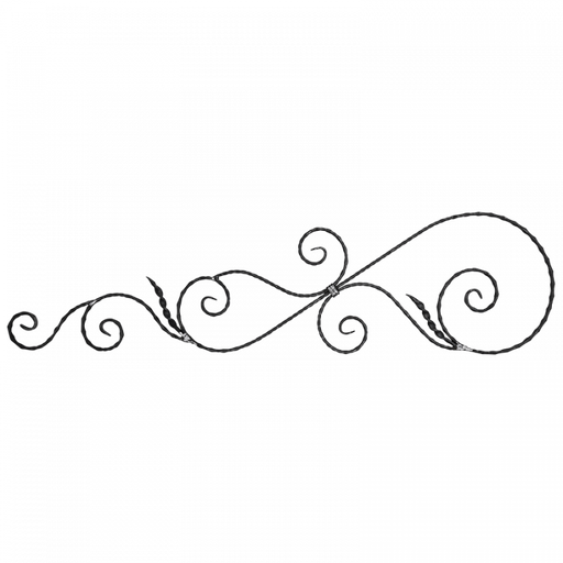 [K13.073] Forged steel rosette 16x8 mm H330 x L1270 mm