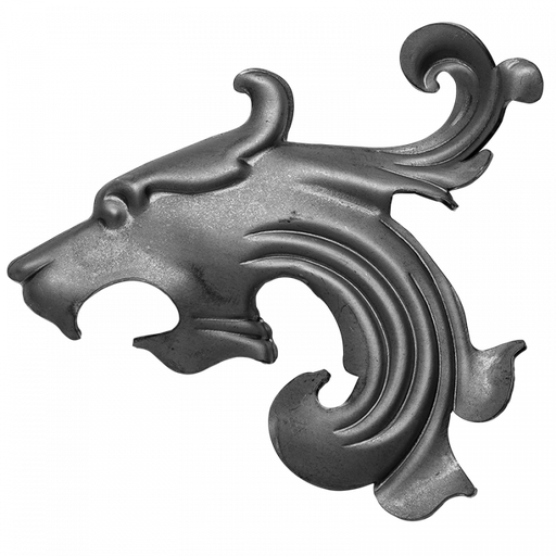 [51.133] Decorative steel leaf 2 mm H240 x L140 mm ( left )