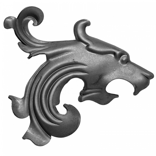 [K51.134] Decorative steel leaf 2 mm H240 x L140 mm ( right )