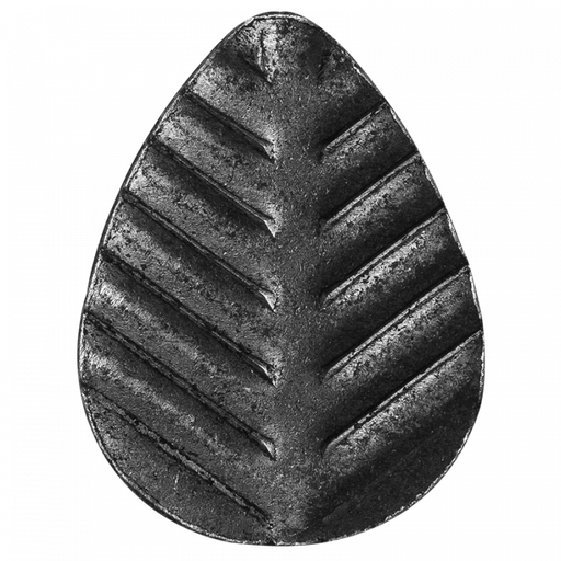 [K50.108] Decorative steel leaf 1 mm H45 x L33 mm