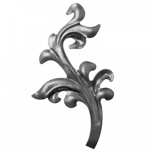 [K51.129] Decorative steel leaf 2 mm H240 x L140 mm ( left )