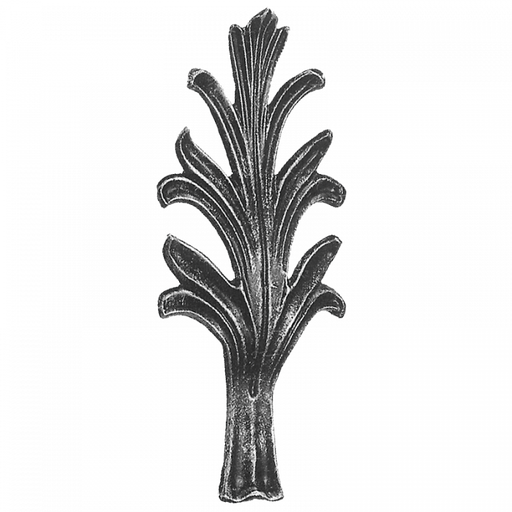 [K52.034] Decorative steel leaf 4 mm H235 x L105 mm