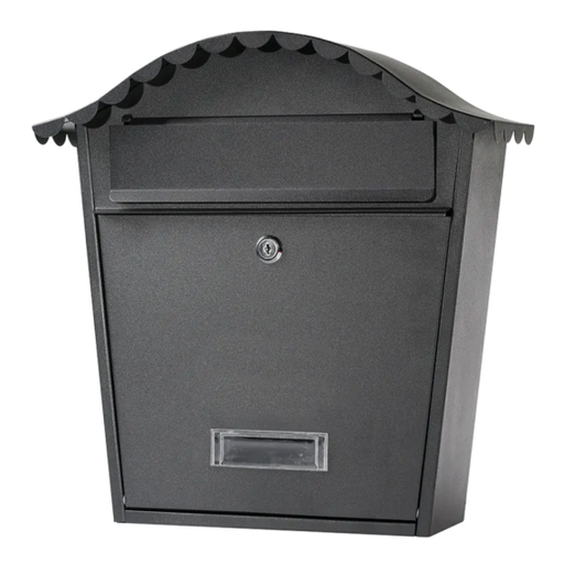 [65.250] Mailbox, black 372 x 355 x 133 mm
