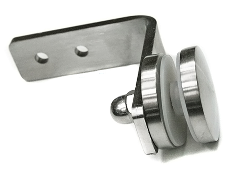 [i01.5018.4XS] Point glass holder d50mm, M10, with angle, AISI304 satin (8-17.52mm)