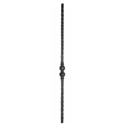 [K24.266] Balsta statnis 25x25mm H1200 x L66mm ( ar dekoratīvo elementu)