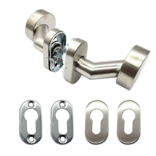 [63.461] Door handle set  stainless steel