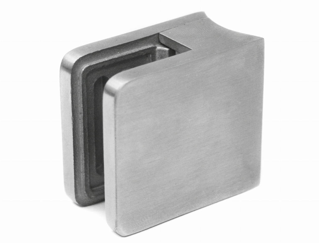 [i01.30K1.4BS] Glass clamp 42,4mm 30x30mm, AISI 304, Satin
