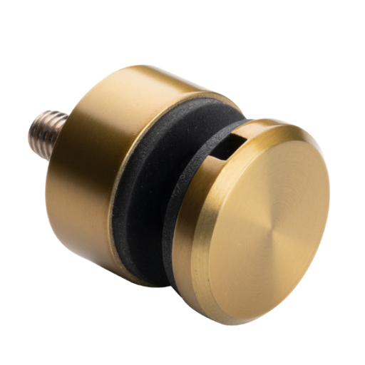 [i01.3000.4XS.GOLD] Glass clamp M10 D50 x 8 mm AISI 304 Satin (6-12mm)
