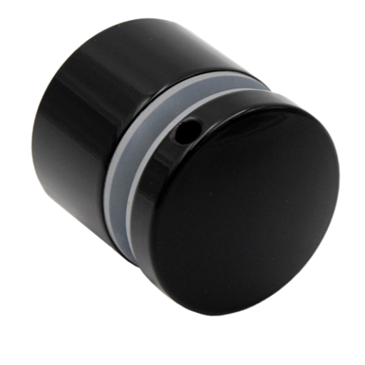 [i01.5530.4XP.BLACK] Glass clamp M10mm D50mm (black glossy), AISI 304