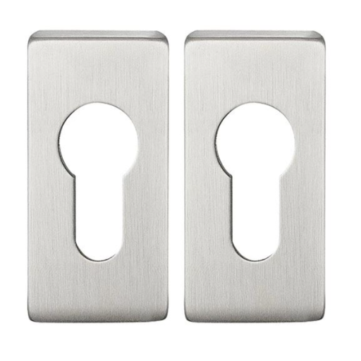 [63.449] Door lock plate, stainless steel