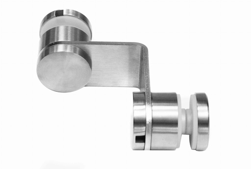 [i01.1530.4XS] Double glass clamp 90° D30 t3mm, AISI 304 (8-12.76mm)