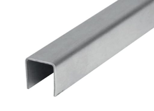 [i100.C1515.4XP] Applied handrail with rubber t8mm, 15x15x15mm L2500mm, AISI 304 Satin (polished)