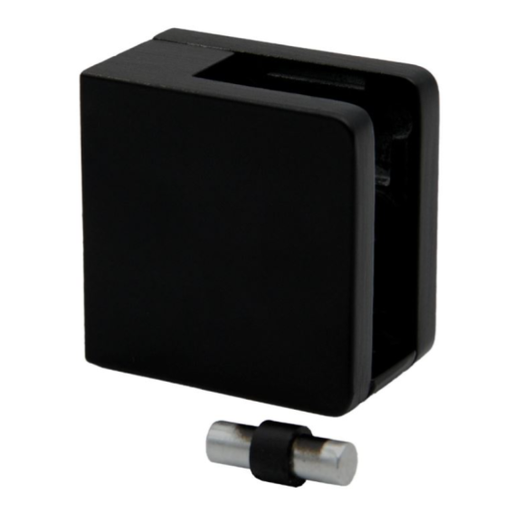 [i01.45K2.ZXM.D.9005] Stikla turētājs 45x45x26mm, zamak + RAL9005 