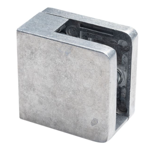 [i01.45K2.ZXR.D] Glass clamp with support L45 H45 a18 (ZAMAK)