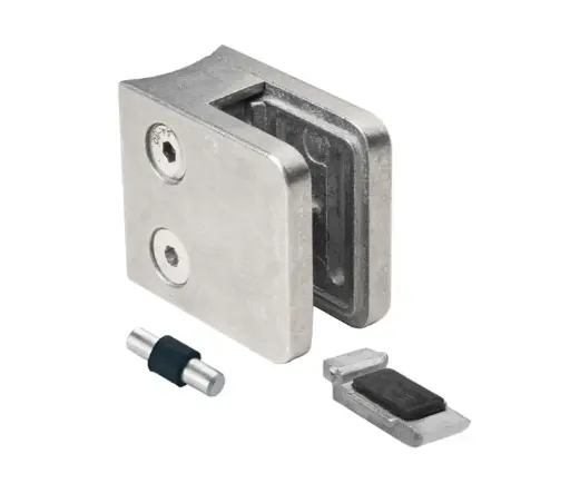[i01.45K2.ZBR.D] Стеклодержатель d42,4mm, 45x45x26mm AISI 304 ZAMAK