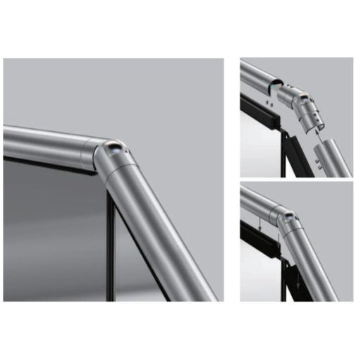 [i51.1007.4BS] Railing connector D42,4mm 25°-55°, AISI 304, Satin