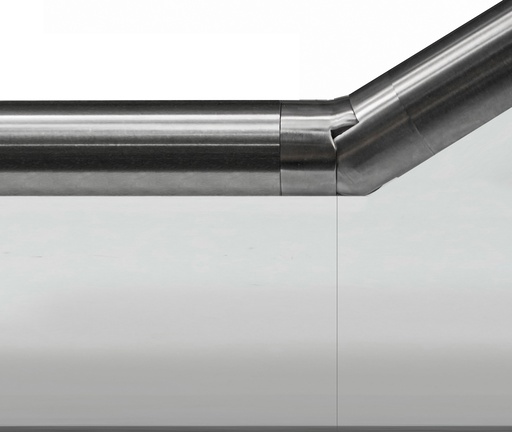 [i51.1008.4BS] Railing connector D42,4mm 25°-55°,AISI 304, Satin