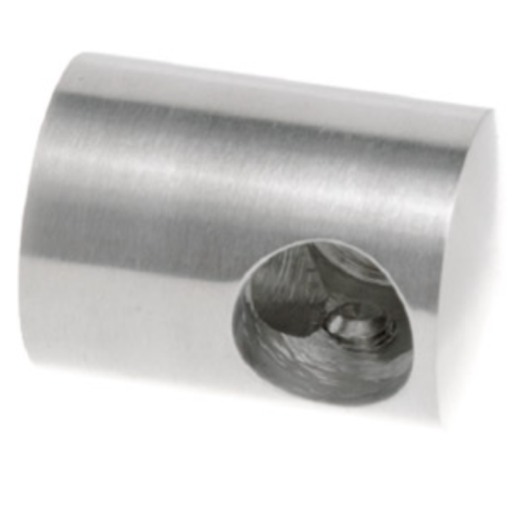 [i02.0312.4XS] Šķērstieņa turētājs slēgtais (labais) d12mm D22 H20, AISI 304, Satin