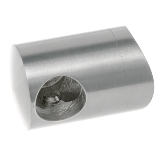 [i02.0312.4BS] Šķērstieņa turētājs slēgtais (labais) 42,4 d12 D22 h20 AISI 304, Satin