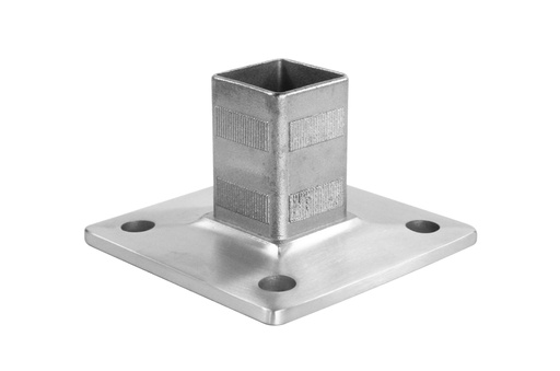[i21.0213.4ES] Flancis iesitāmais 40x40x2mm/100x100mm, AISI304 slīpēts