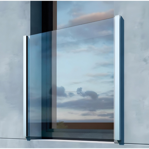 [i04.KB5000.110.010.20] Set with aluminium profiles for french balconies, for glass 10-10,52mm