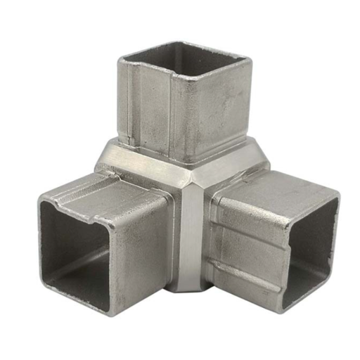 [i13.1103.4ES] Profile corner T-type connector 40x40x2mm, H30, AISI 304 Satin